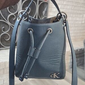 Calvin Klein Blue Bucket Bag